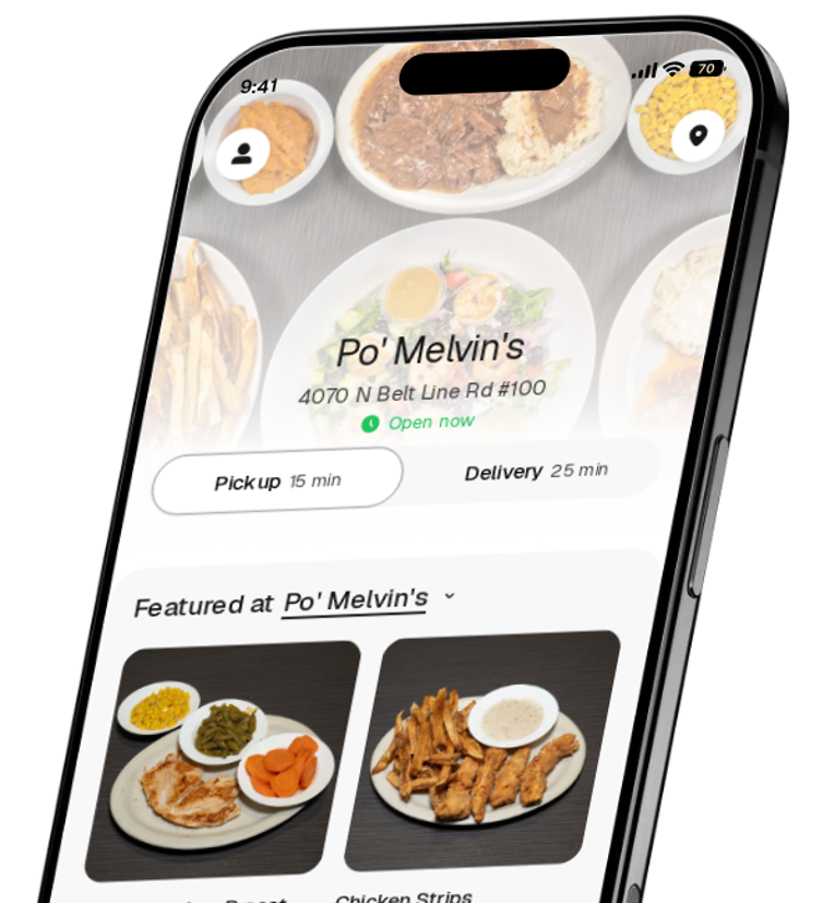 Po' Melvin's app preview